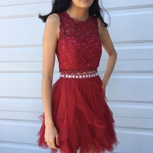 Red 2-piece Dress